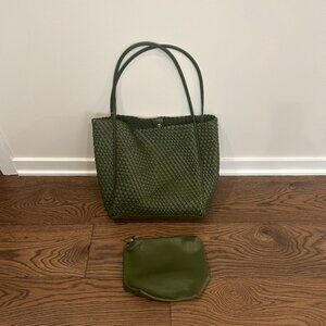 Anthropologie Green Tote Bag